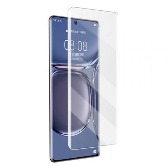 AMORUS Σκληρυμένο Γυαλί (Tempered Glass) Προστασίας Οθόνης με Υγρή Κόλλα και Λάμπα UV Πλήρης Κάλυψης για Huawei P50 Pro Huawei Προστατευτικά οθόνης