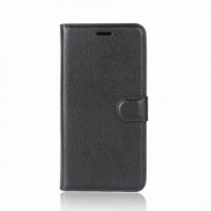 Litchi Skin Magnetic Leather Stand Cover for Samsung Galaxy S9+ G965 Wallet Design Phone Case - Black