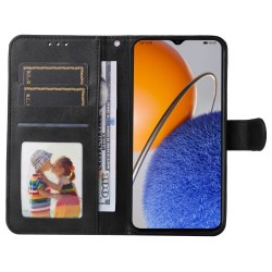 Θήκη Πορτοφόλι με Βάση Στήριξης (Όψη Δέρματος) για Huawei nova Y61 4G - Μαύρο Θήκη Πορτοφόλι με Βάση Στήριξης (Όψη Δέρματος) για Huawei nova Y61 4G - Μαύρο