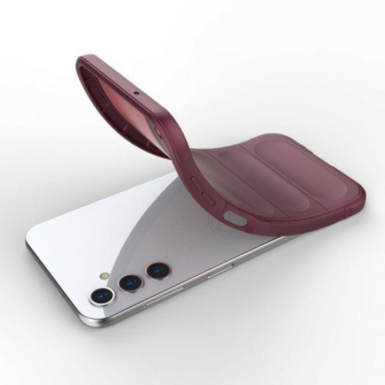 For Samsung Galaxy A14 5G Flexible TPU Rugged Phone Case Anti-scratch Protective Cover - Wine Red Samsung Cases Mobile