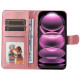 For Xiaomi Redmi Note 12 Pro+ 5G Calf Texture PU Leather Wallet Case Foldable Stand Magnetic Closure Phone Cover with Strap - Rose Gold XIAOMI Cases Mobile