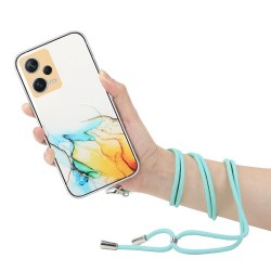 Phone Case for Xiaomi Redmi Note 12 Pro+ 5G. Drop Resistant Marble Pattern Embossing TPU Protector with Lanyard - Yellow Phone Case for Xiaomi Redmi Note 12 Pro+ 5G. Drop Resistant Marble Pattern Embossing TPU Protector with Lanyard - Yellow