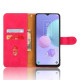 For TCL 405 Drop-proof PU Leather Phone Case Foldable Stand Wallet Skin-touch Feeling Flip Cell Phone Cover Stand with Wrist Strap - Rose TCL Mobile Cases