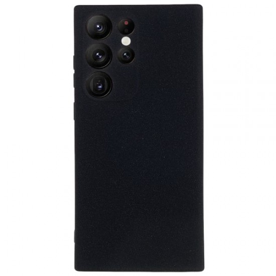 For Samsung Galaxy S23 Ultra Anti-Scratch Double-Sided Matte Case Soft TPU Camera Protection Phone Cover - Black Samsung Cases Mobile