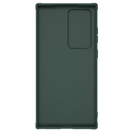 NILLKIN For Samsung Galaxy S23 Ultra Hard PC Soft TPU Case Drop-proof Phone Cover with Sliding Lens Protection - Green Samsung Cases Mobile