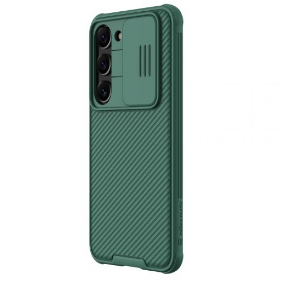 NILLKIN CamShield Pro Series for Samsung Galaxy S23+ Protective Phone Case with Slide Camera Cover Anti-scratch Phone Shell - Green Samsung Cases Mobile