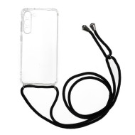 Transparent Phone Cover for Samsung Galaxy S23. Four Corner Anti-drop Soft TPU Anti-scratch Phone Back Case with Lanyard