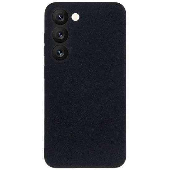 For Samsung Galaxy S23 Flexible TPU Camera Protection Phone Case Double-Sided Matte Anti-Fingerprint Cover - Black Samsung Cases Mobile