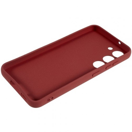 For Samsung Galaxy S23 Flexible TPU Camera Protection Phone Case Double-Sided Matte Anti-Fingerprint Cover - Wine Red Samsung Cases Mobile