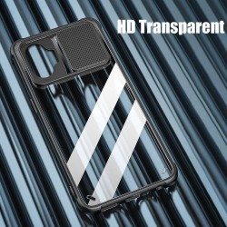 RZANTS For Nothing phone (1) 5G Clear Phone Case Shockproof Anti-Drop TPU+Acrylic Protective Cover with Sliding Lens Protector - Black RZANTS For Nothing phone (1) 5G Clear Phone Case Shockproof Anti-Drop TPU+Acrylic Protective Cover with Sliding Lens Protector - Black