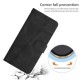 For Samsung Galaxy M33 5G (Global Version) Fully Wrapped Phone Case. Skin-touch Feeling Lines Imprinted Vintage PU Leather Magnetic Flip Cover with Wallet Stand - Black Samsung Cases Mobile