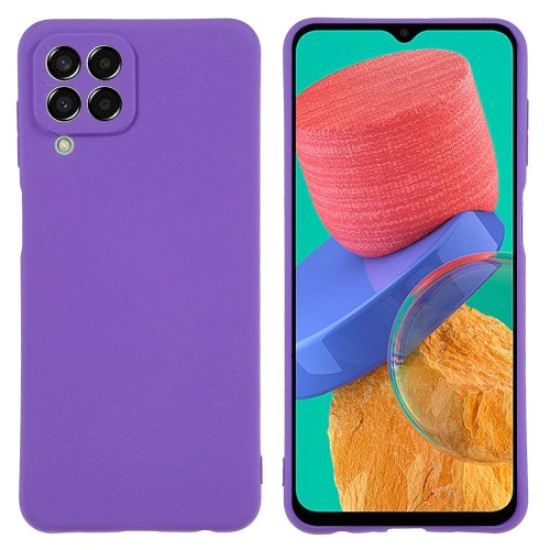 For Samsung Galaxy M33 5G (Global Version) Soft TPU Phone Cover Double-Sided Matte Anti-scratch Back Case - Purple Samsung Cases Mobile