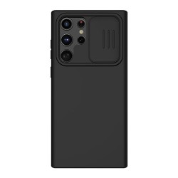 NILLKIN Camshield Θήκη Σιλικόνης με Πορτάκι Κάμερας για Samsung Galaxy S22 Ultra 5G - Μαύρο