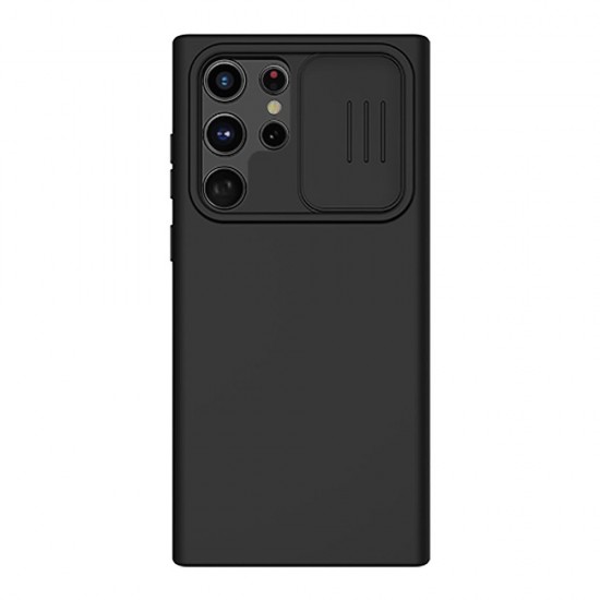 NILLKIN Camshield Silicone Case Back for Samsung Galaxy S22 Ultra 5G - Black Samsung Cases Mobile