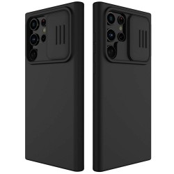 NILLKIN Camshield Θήκη Σιλικόνης με Πορτάκι Κάμερας για Samsung Galaxy S22 Ultra 5G - Μαύρο