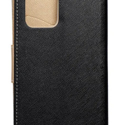 Fancy Θήκη Πορτοφόλι με Βάση Στήριξης για Xiaomi Redmi Note 10 Pro / Redmi Note 10 Pro Max - Μαύρο / Χρυσαφί