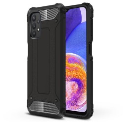 Armor Guard Plastic + TPU Hybrid Mobile Phone Shell for Samsung Galaxy A23 - Black Armor Guard Plastic + TPU Hybrid Mobile Phone Shell for Samsung Galaxy A23 - Black