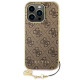Guess 4G Charms Σκληρή Θήκη Πλάτης για iPhone 14 Pro - Καφέ Apple Θήκες Κινητών