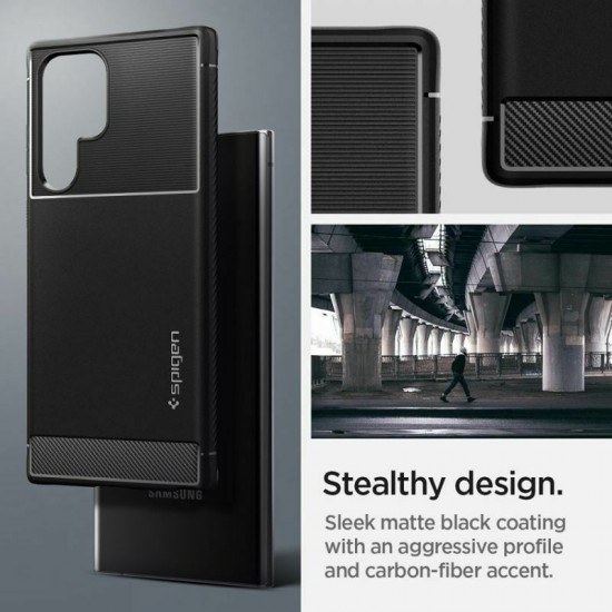 Spigen Rugged Armor Samsung Galaxy S22 Ultra - Black (ACS03914) Samsung Θήκες Κινητών