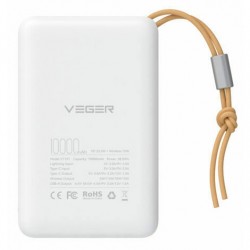 Veger V1151 MagOn Magnetic Wireless MagSafe Power Bank 10000mAh 15W USB-A USB-C Power Delivery / Quick Charge 3.0 - White Veger V1151 MagOn Magnetic Wireless MagSafe Power Bank 10000mAh 15W USB-A USB-C Power Delivery / Quick Charge 3.0 - White