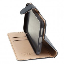 Tactical Θήκη Πορτοφόλι με Βάση Στήριξης (Όψη Δέρματος) για Motorola Moto G51 - Σκούρο Μπλε