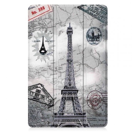 Pattern Printing Tablet Case for Xiaomi Redmi Pad. Trifold Stand PU Leather Full Protection Cover with Auto Wake / Sleep - Vintage Tower XIAOMI  Tablet Cases