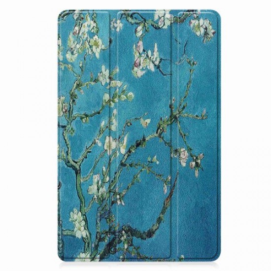 Pattern Printing Tablet Case for Xiaomi Redmi Pad. Trifold Stand PU Leather Full Protection Cover with Auto Wake / Sleep - Apricot Blossom XIAOMI  Tablet Cases