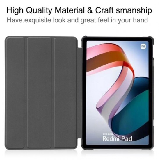 Pattern Printing Tablet Case for Xiaomi Redmi Pad. Trifold Stand PU Leather Full Protection Cover with Auto Wake / Sleep - Apricot Blossom XIAOMI  Tablet Cases