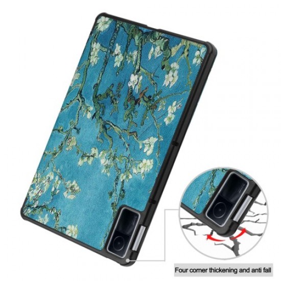 Pattern Printing Tablet Case for Xiaomi Redmi Pad. Trifold Stand PU Leather Full Protection Cover with Auto Wake / Sleep - Apricot Blossom XIAOMI  Tablet Cases