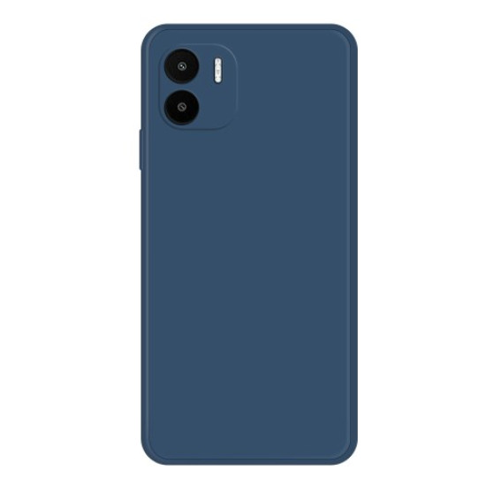 Rubberized TPU Case for Xiaomi Redmi A1 4G. Microfiber Lining Design Straight Edge Cell Phone Protective Cover - Dark Blue XIAOMI Cases Mobile