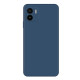 Rubberized TPU Case for Xiaomi Redmi A1 4G. Microfiber Lining Design Straight Edge Cell Phone Protective Cover - Dark Blue XIAOMI Cases Mobile
