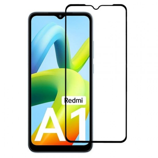 Σκληρυμένο Γυαλί (Tempered Glass) Προστασίας Οθόνης Πλήρης Κάλυψης για Xiaomi Redmi A1 4G - Μαύρο XIAOMI Προστατευτικά οθόνης