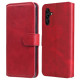 Classic Stand Flip Cover PU Leather Magnetic Closure Anti-Scratch Wallet Phone Case for Samsung Galaxy A13 5G / A04s 4G - Red Samsung Cases Mobile