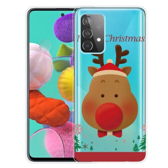 For Samsung Galaxy A13 4G Personalized Christmas Pattern Printed Phone Case Shockproof TPU Anti-Scratch Anti-Slip Cover Cover - Reindeer with Bows Samsung Cases Mobile