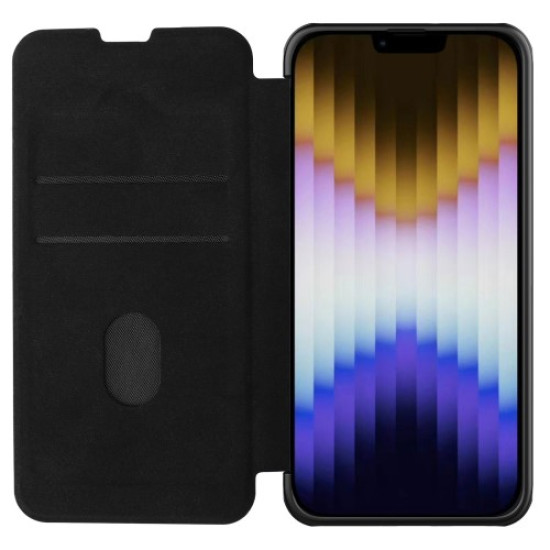 NILLKIN Qin Pro Series Θήκη Πορτοφόλι (Όψη Δέρματος) με Πορτάκι Κάμερας για iPhone 14 Plus - Μαύρο Apple Θήκες Κινητών