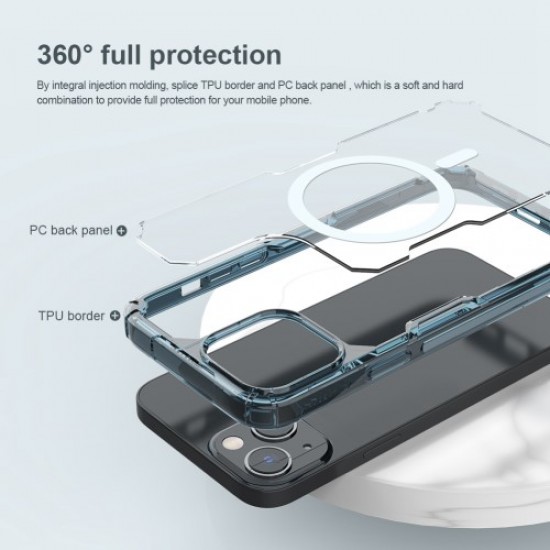 NILLKIN Nature Pro Series Θήκη με Δυνατότητα Μαγνητικής Ασύρματης Φόρτισης για iPhone 14 Plus - Διάφανο Apple Θήκες Κινητών