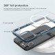 NILLKIN Nature Pro Series for iPhone 14 Pro 6.1 inch Shockproof Phone Case Mobile Phone Back Cover Support Magnetic Wireless Charging - Transparent Apple Cases Mobile