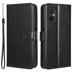 Θήκη Πορτοφόλι με Βάση Στήριξης (Όψη Δέρματος) για Xiaomi Poco M5 4G - Μαύρο