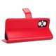 For Xiaomi Poco M5 4G Crazy Horse Texture PU Leather Anti-fingerprint Case Stand Wallet Phone Cover - Red XIAOMI Cases Mobile