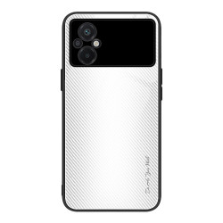 Θήκη Σιλικόνης TPU με Γυάλινη Πλάτη για Xiaomi Poco M5 4G - Λευκό