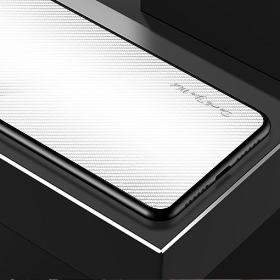 Θήκη Σιλικόνης TPU με Γυάλινη Πλάτη για Xiaomi Poco M5 4G - Λευκό XIAOMI Θήκες Κινητών