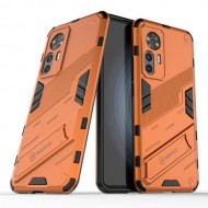 For Xiaomi Redmi K50 Ultra 5G / 12T 5G PC+TPU Hybrid Phone Case Anti-scratch Back Cover with Kickstand - Orange