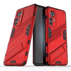 For Xiaomi Redmi K50 Ultra 5G / 12T 5G PC+TPU Hybrid Phone Case Anti-scratch Back Cover with Kickstand - Red