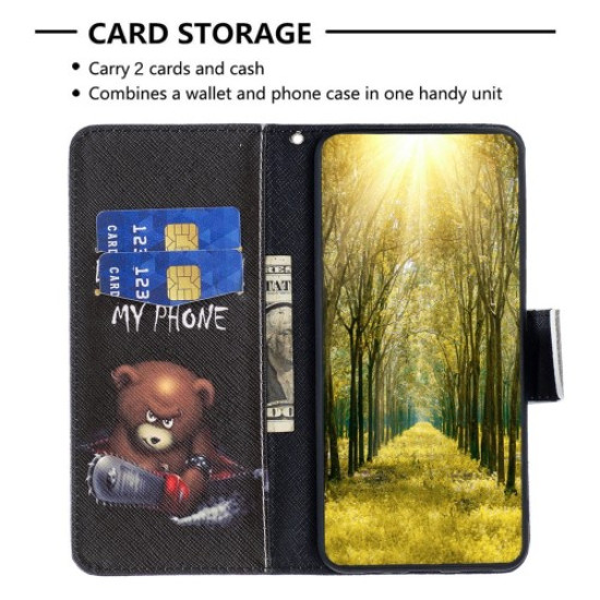 BF Pattern Printing Leather Series-1 for Xiaomi 12T 5G / Redmi K50 Ultra 5G / 12T Pro 5G Wallet Case PU Leather Magnetic Closure Pattern Flip Stand Phone Cover - Bear XIAOMI Cases Mobile