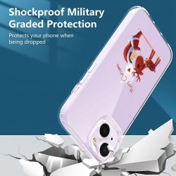 Χριστουγεννιάτικη Θήκη Σιλικόνης TPU για iPhone 14 - Αγοράκι που δίνει φιλί σε ταρανδάκι