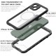 REDPEPPER Dot+ Series for iPhone 14 Plus IP68 Waterproof Clear Back Case Drop-proof Dust-proof Cover Compatible with Magsafe Charger - Black Apple Cases Mobile