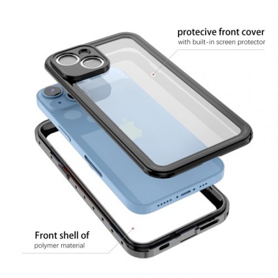 REDPEPPER PRO Series IP68 Waterproof Phone Case for iPhone 14. Full Protection Scratch-resistant Transparent Anti-dust Smartphone Cover Apple Cases Mobile