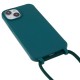 Θήκη Σιλικόνης TPU με Κορδόνι Λαιμού για iPhone 14 6.1 - Σκούρο Πράσινο Apple Θήκες Κινητών