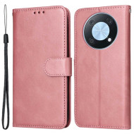 For Huawei Enjoy 50 Pro 4G / nova Y90 4G PU Leather Flip Wallet Case Magnetic Folio Stand Calf Texture Shockproof Phone Cover - Rose Gold