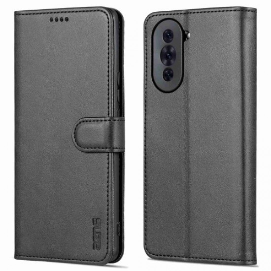 AZNS For Huawei nova 10 4G PU Leather All-round Protection Phone Cover Stand Wallet Case - Black Huawei Cases Mobile